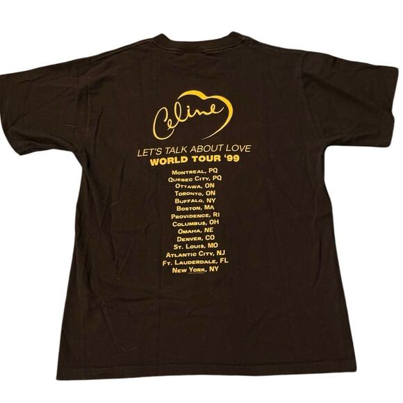 Vintage 90s Celine Dion Lets Talk About Love 1999 World Tour Shirt Adult Medium - Picture 6 of 6